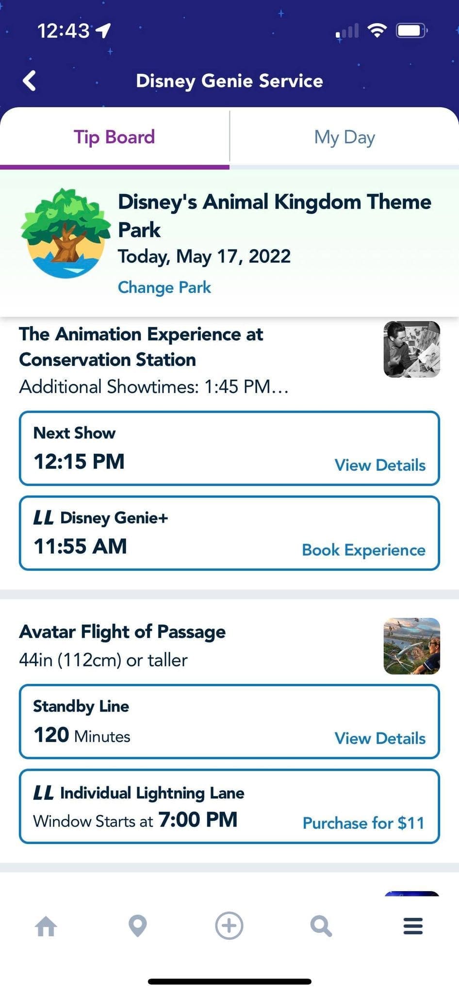 Disney Genie Wait Times