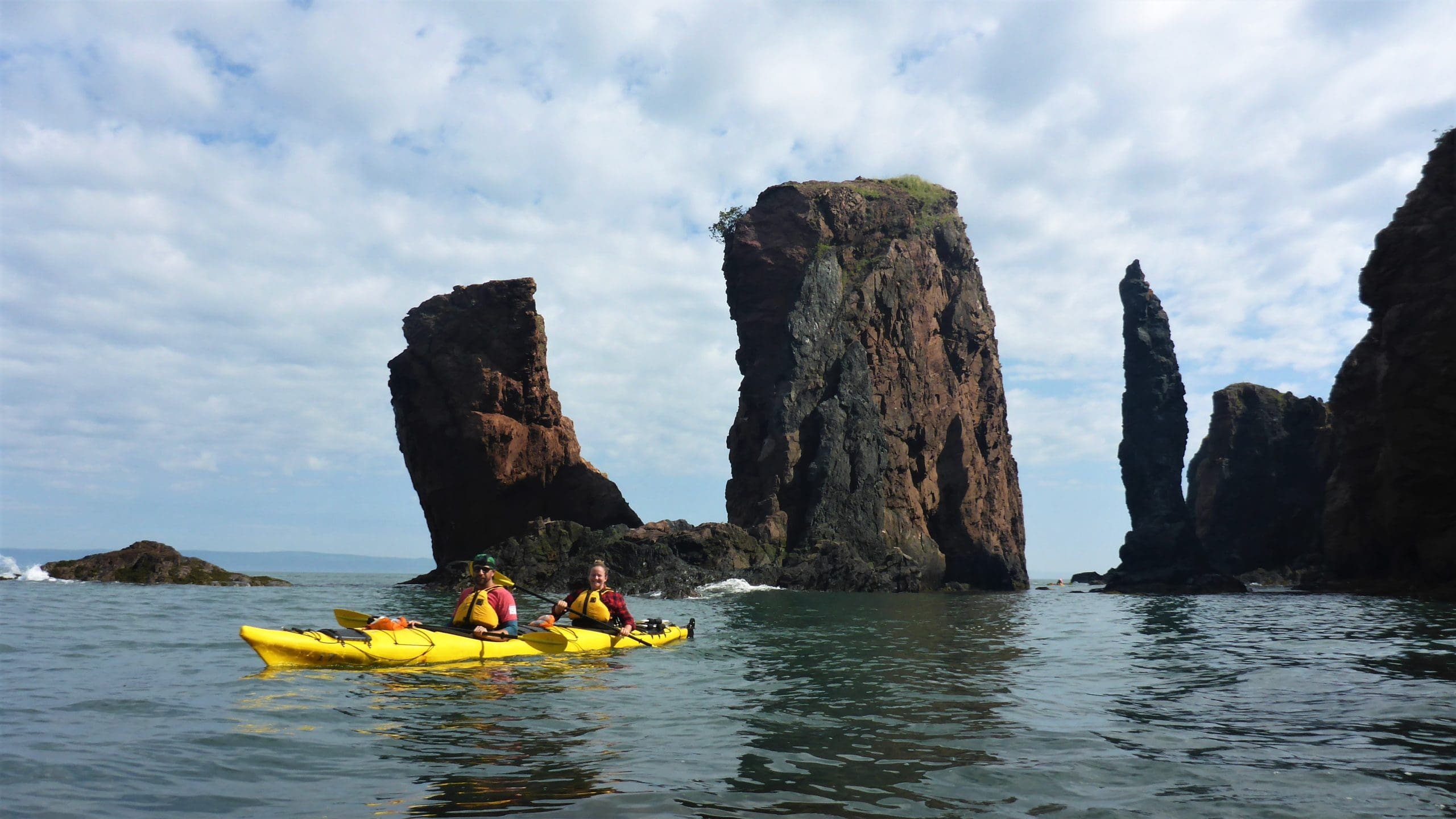 Three Sisters Sea Stacks Bay of Fundy Nova Scotia